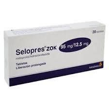 Selopres Zok 95mg/12.5mg 20 Tabs, Metroprolol, Hydrochlorothiazi