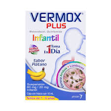 VERMOX-PLUS 60/20MG SUSP INF 10ML, Mebendazole