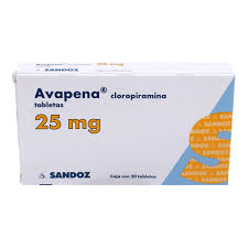 Avapena 25mg 20 tabs, Cloropiramina